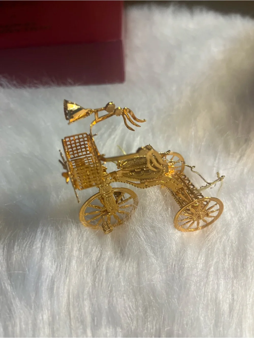 2001 Danbury Mint 23kt Plated Gold Ornaments.